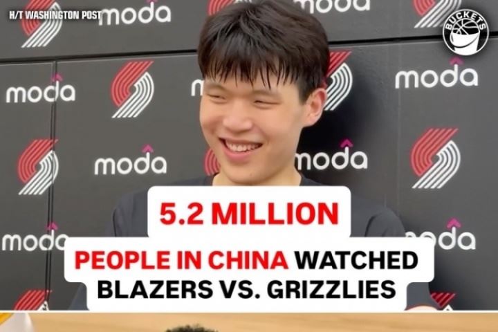  瀚森效应？杨瀚森打灰熊的夏联有520万人观看&远超弗拉格首秀流量