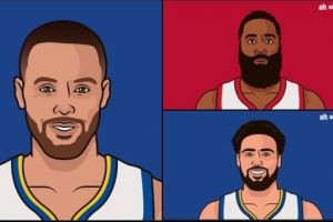 NBA历史单月三分命中数纪录:库里96个遥遥领先 哈登第2&克莱第3